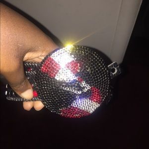 B.B. Simon Red Globe Buckle Belt